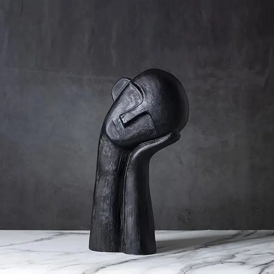Nordic Abstract Contemplation Thinker Sculpture