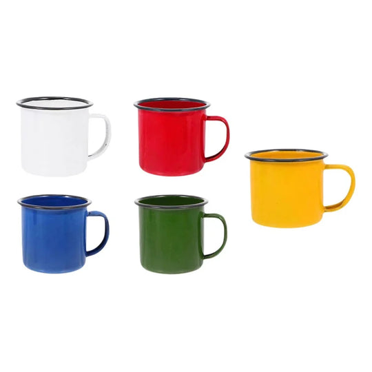 Enamel Coffee Cup Tea Cup Stylish Sturdy Water Cup Drinkware Milk Mug for Tabletop Office Household Apartments Cappuccino