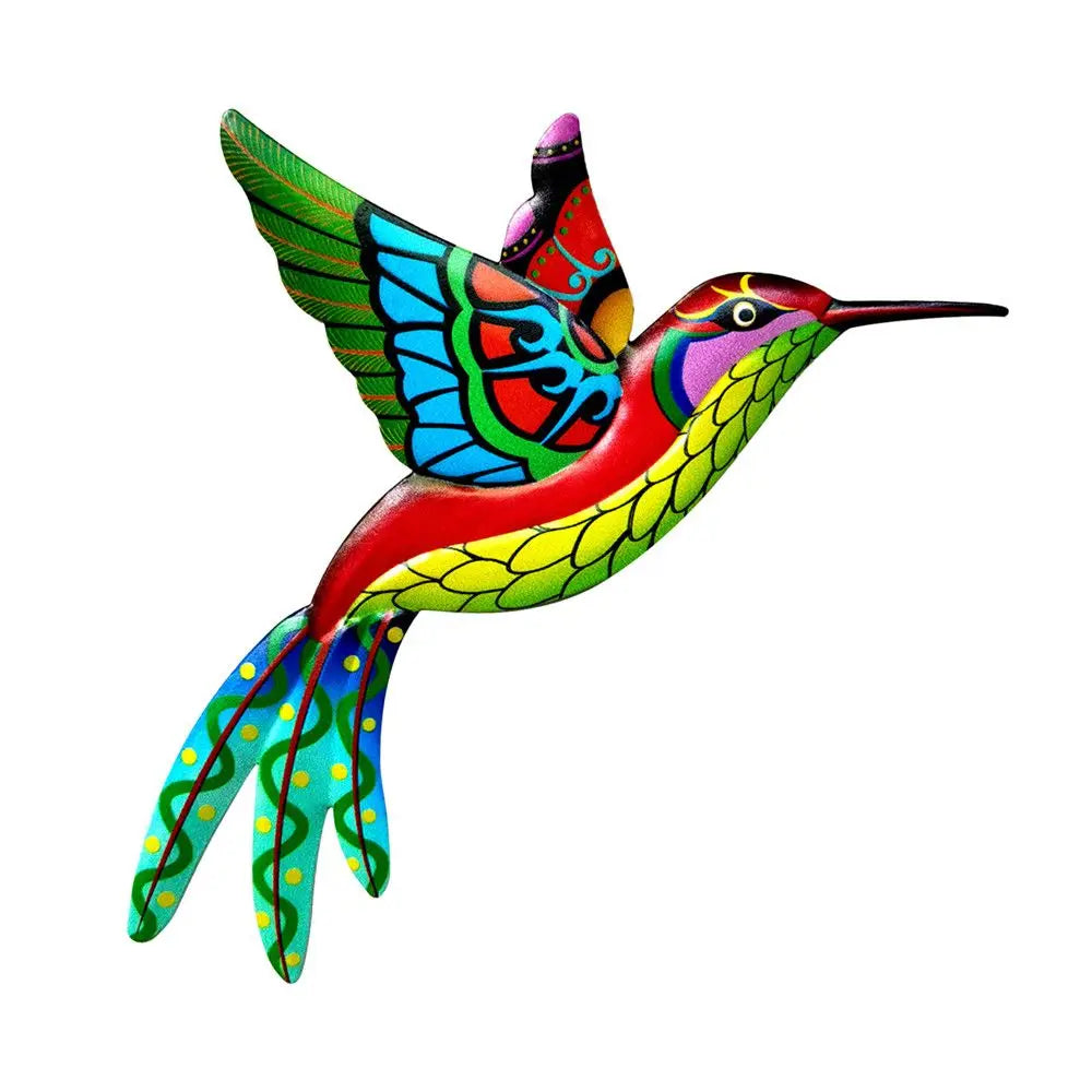 Iron Gecko Wall Art Ornaments Home Wall Decoration Simulation Realistic Metal Hummingbird Lizard Sculptures Garden Statue