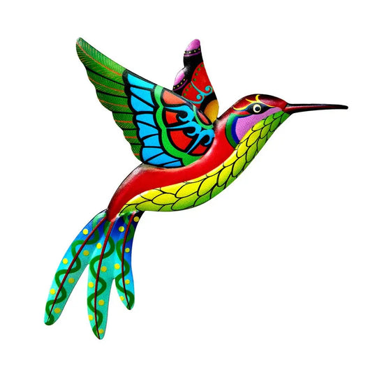 Iron Gecko Wall Art Ornaments Home Wall Decoration Simulation Realistic Metal Hummingbird Lizard Sculptures Garden Statue