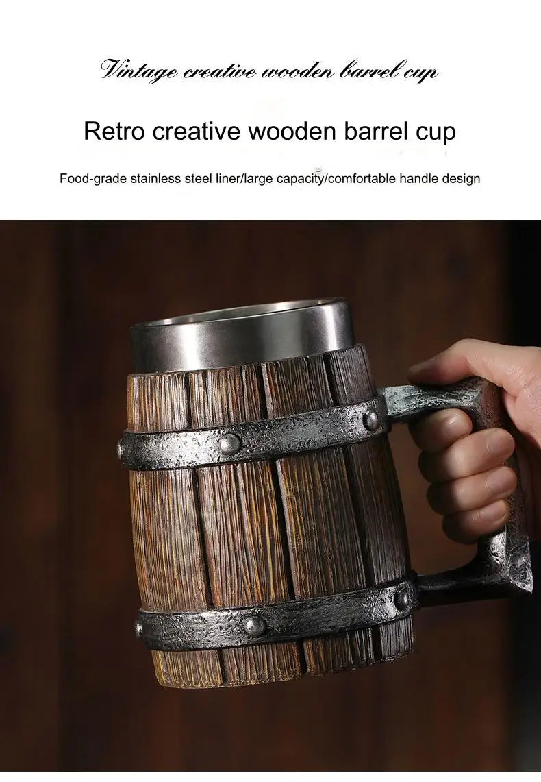 Hot-selling Wooden Barrel Beer mug