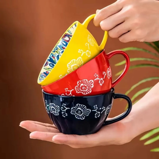 Retro Bohemian Flower Cup