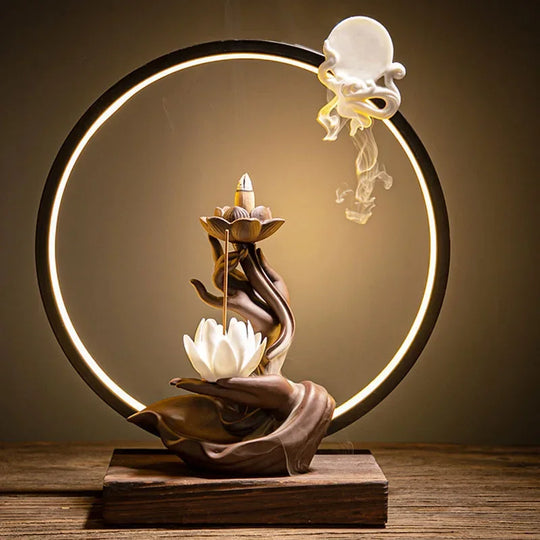 Buddha Hand Led Light Backflow Incense Burner