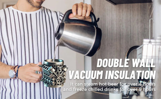 Stainless Steel Cup V8 & V6,  V6 V8 Engines Design Mug