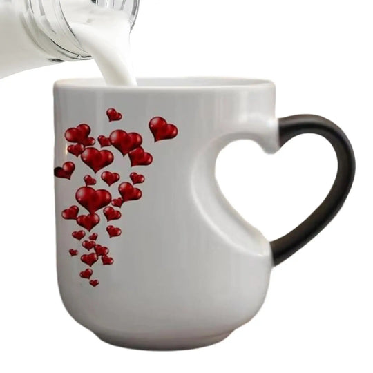 Color Change Mug Heart Shape Handle