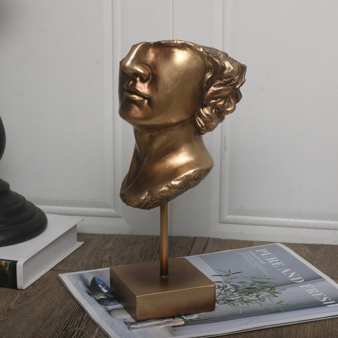 Room Decor 1pc Classic Bust Statue Decor, Resin Art Sculpture Ornament, Original Tabletop Bust, Collectible Craft Home Decor