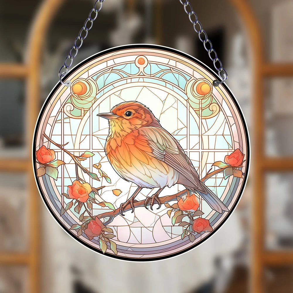 Bird Suncatcher Stained Window Hanging