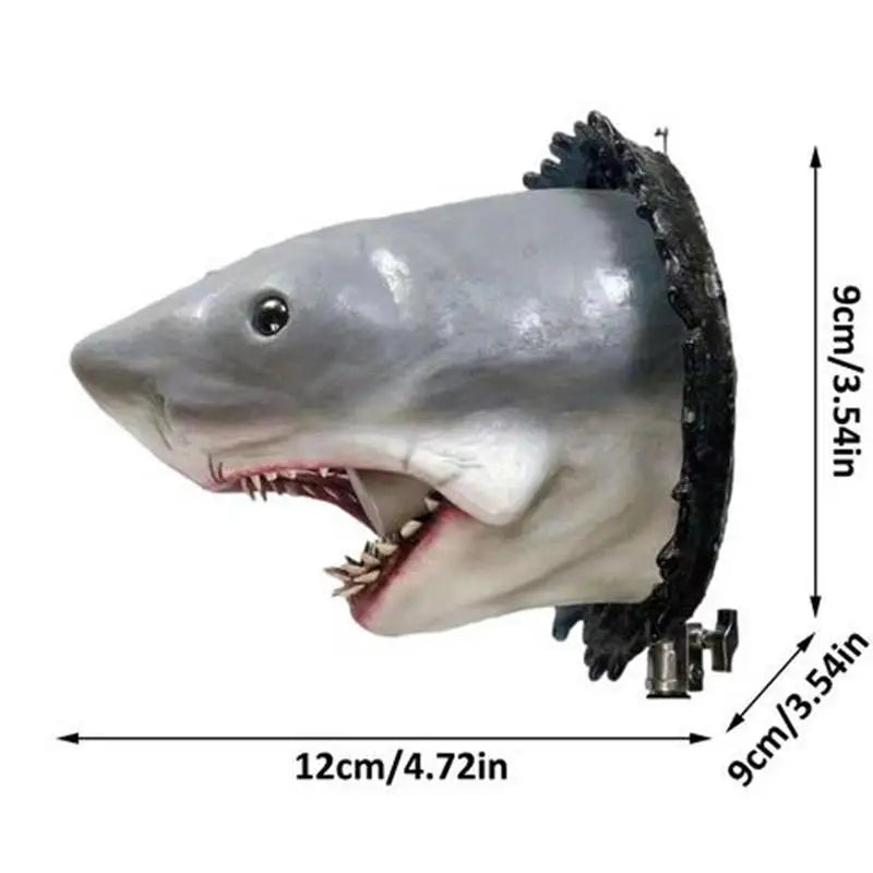 Shark Wall Mounted Trophy Sculpture Wall Realistic Shark Decoration Statue Scary Great Shark Sculpture Art Decoration for Home