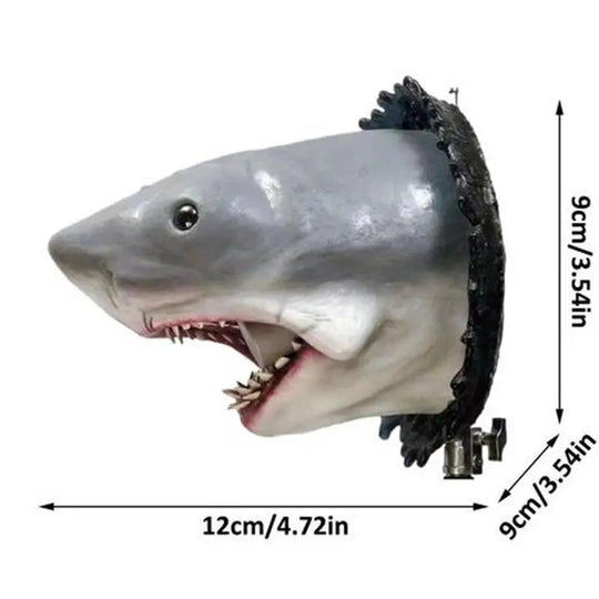 Shark Wall Mounted Trophy Sculpture Wall Realistic Shark Decoration Statue Scary Great Shark Sculpture Art Decoration for Home