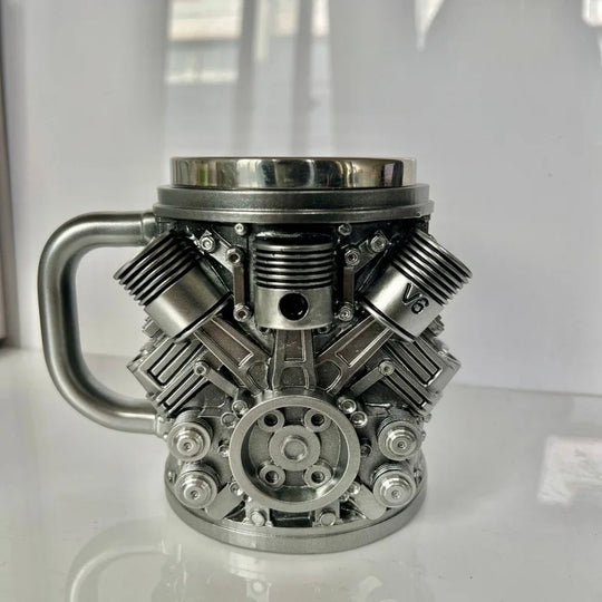 Stainless Steel Cup V8 & V6,  V6 V8 Engines Design Mug