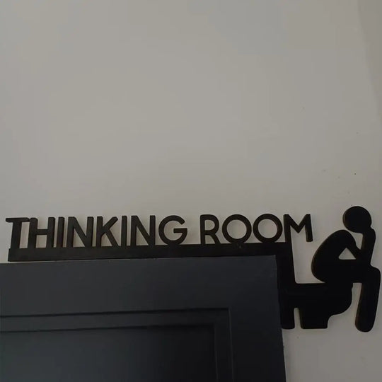 Modern Toilet Door Sign Thinking Room Wall Mounted Sculpture Home Decor Artwork Decorative Door Frame Pendant Home Decorations