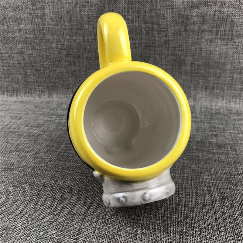 3D Cartoon Yellow Ceramic Mugs