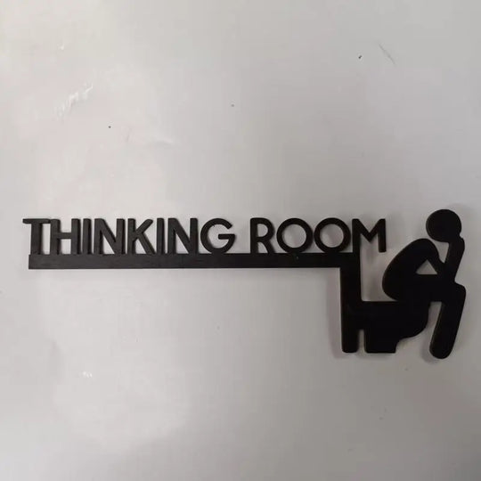 Modern Toilet Door Sign Thinking Room Wall Mounted Sculpture Home Decor Artwork Decorative Door Frame Pendant Home Decorations