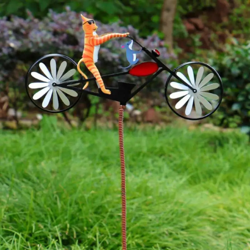 Animal Riding Metal Windmill 3D Animal Bike Spinner