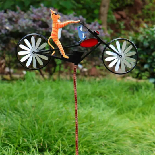 Animal Riding Metal Windmill 3D Animal Bike Spinner
