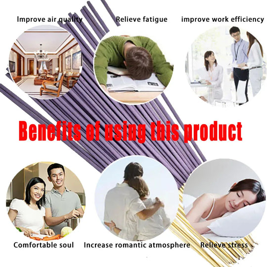 8.66inch Artificial Wood Incense Sticks - Long-Lasting Fragrance