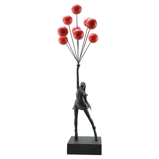 Balloon Girl Statue Flying Balloons