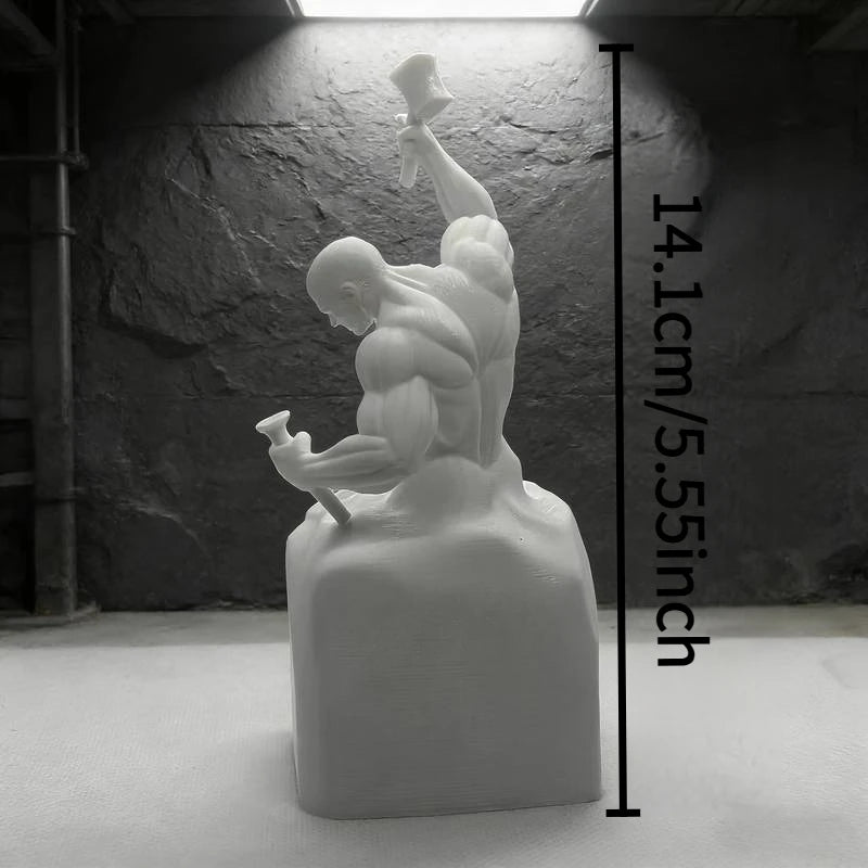One-Piece Inspirational Sculpture Work "Never Give Up" - a Self-Made Man Statue - an Inspiring Muscular Man Sculpture, a Heartwarming Home Office Decoration, a Great Christmas/Birthday Gift