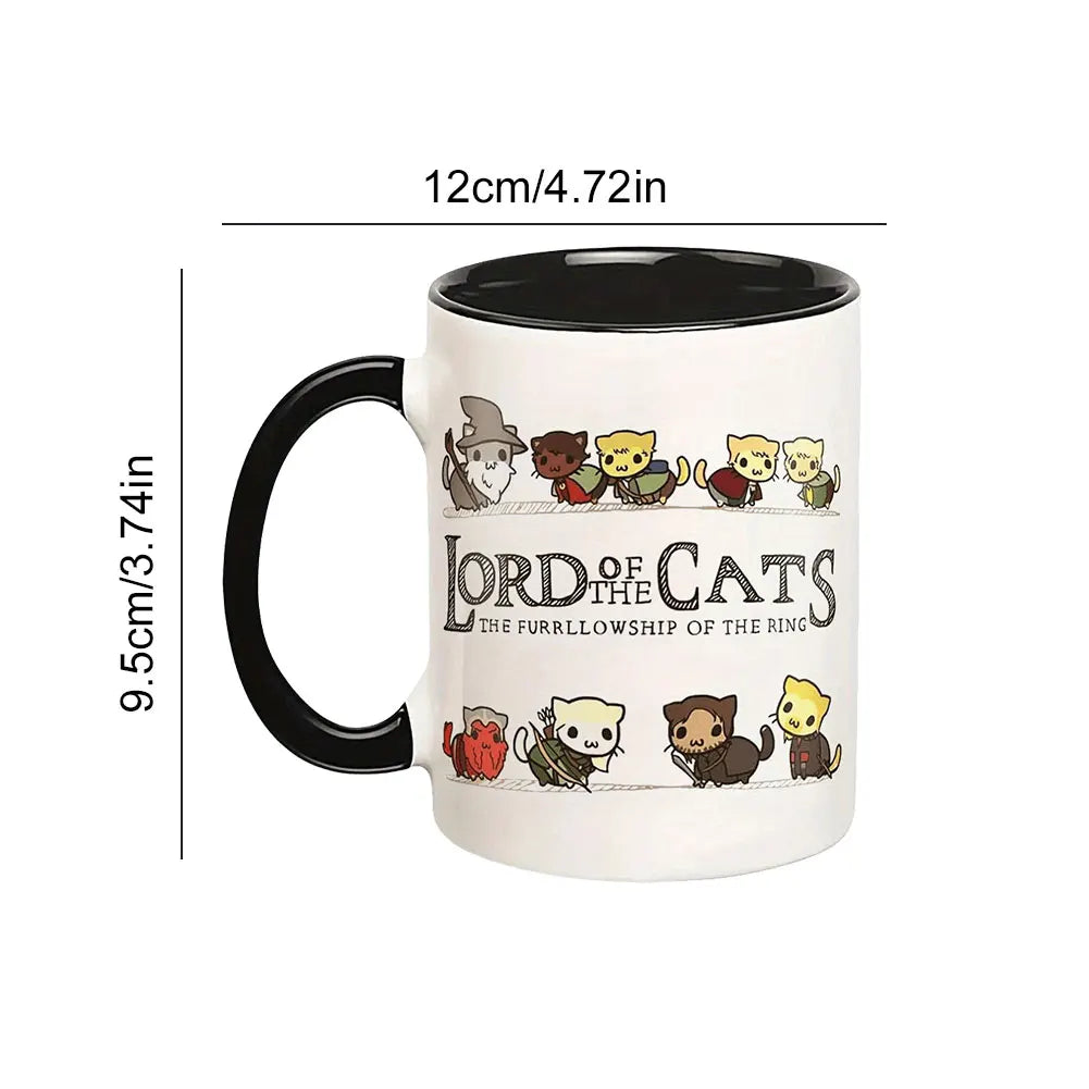 Lord Of The Cats Mug - The Furrllowship Of The Ring Cat Lovers Coffee Mug