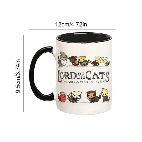 Lord Of The Cats Mug - The Furrllowship Of The Ring Cat Lovers Coffee Mug