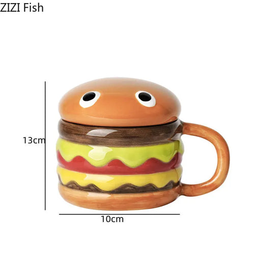 300ml Ceramic Cup Creative Hamburger Coffee Cup