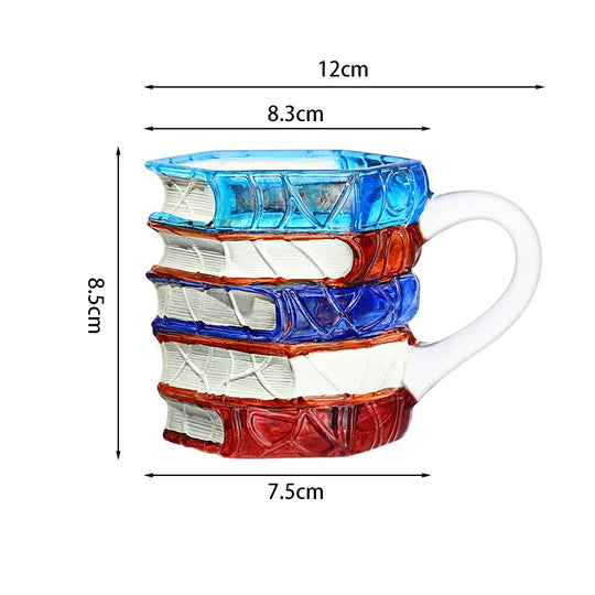JUSTINLAU Painted Book Mug Coffee Cup