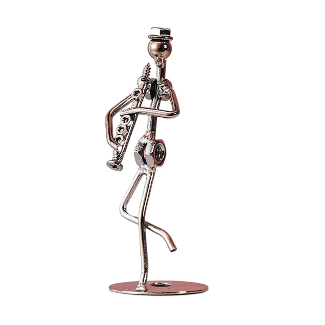 Musical Man Statue Musician Tabletop Figurine Musician Player Sculpture Art Figurine for Party Office Entrance Table Festival