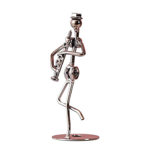 Musical Man Statue Musician Tabletop Figurine Musician Player Sculpture Art Figurine for Party Office Entrance Table Festival