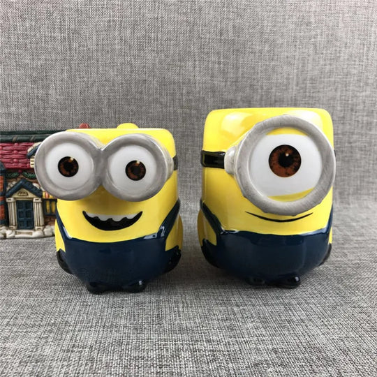 3D Cartoon Yellow Ceramic Mugs
