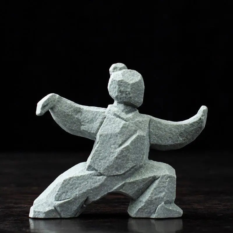 Tai Chi Master Cement Figurine