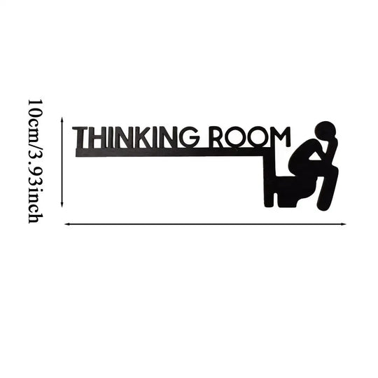 Modern Toilet Door Sign Thinking Room Wall Mounted Sculpture Home Decor Artwork Decorative Door Frame Pendant Home Decorations
