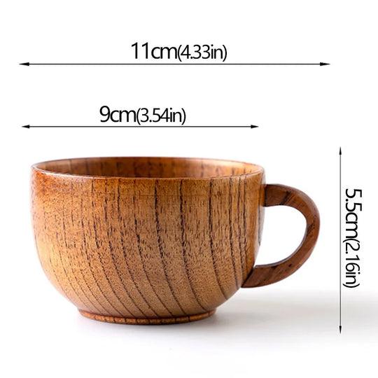 Wooden Cups Handmade Jujube Wood Handle Cups