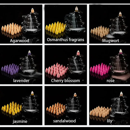 50-200pcs Mixed Natural backflow Incense Cones