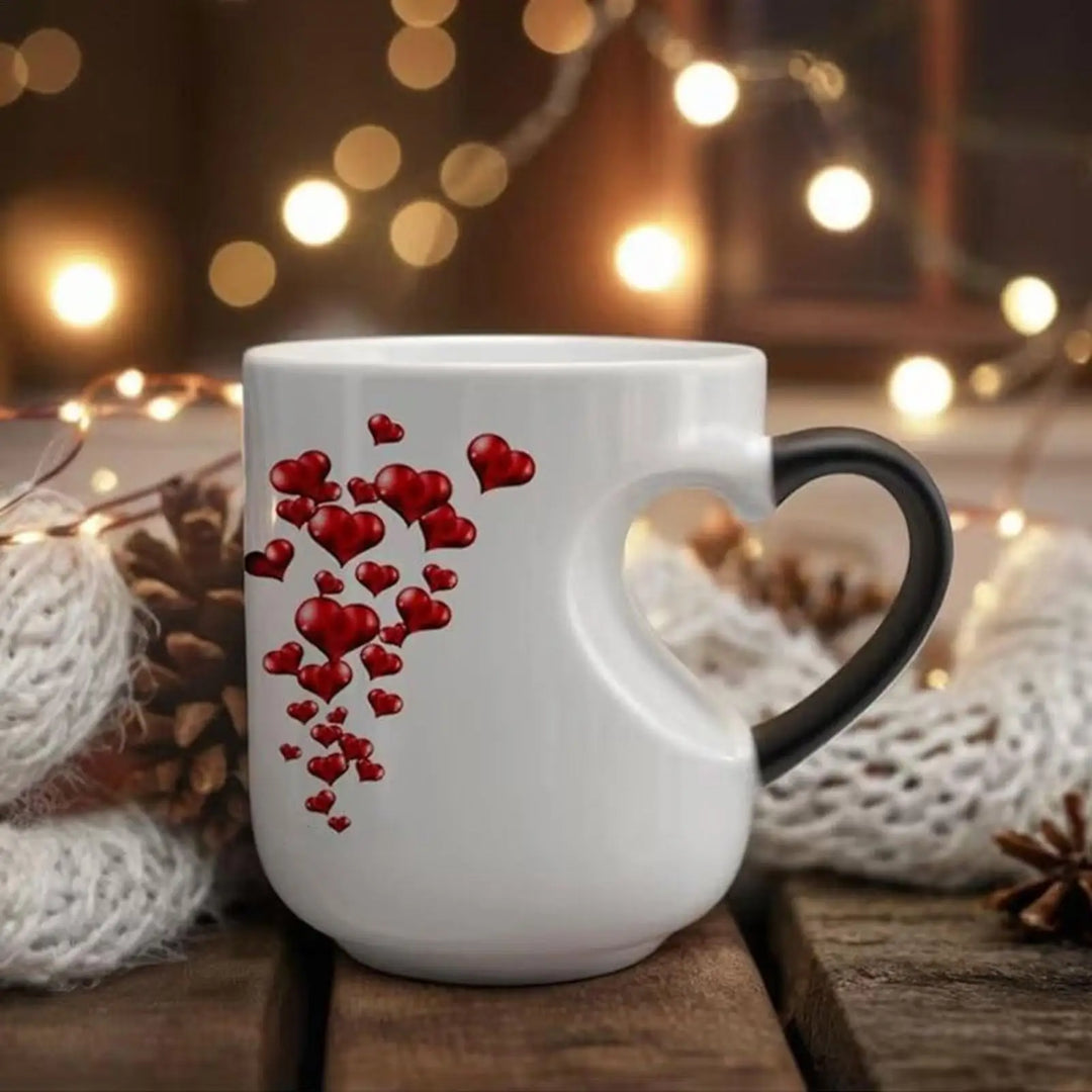 Color Change Mug Heart Shape Handle