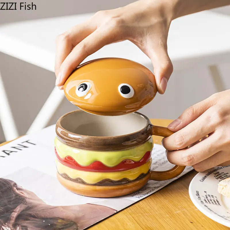 300ml Ceramic Cup Creative Hamburger Coffee Cup