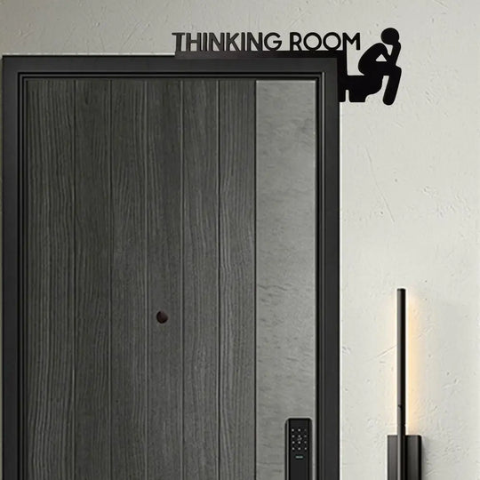 Modern Toilet Door Sign Thinking Room Wall Mounted Sculpture Home Decor Artwork Decorative Door Frame Pendant Home Decorations