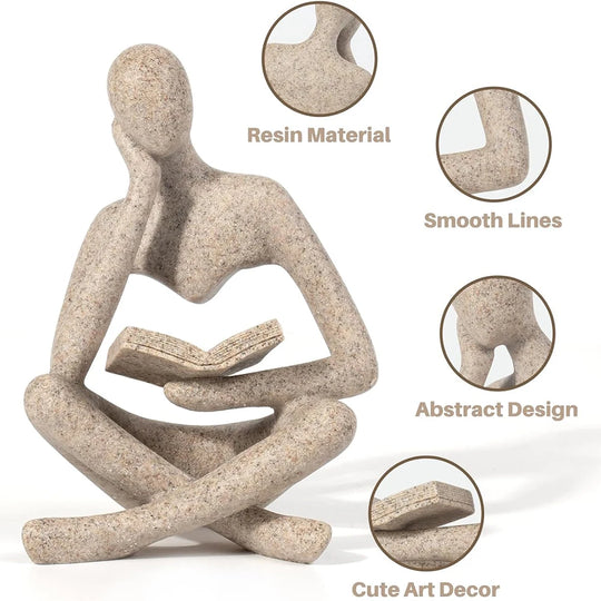 Person Who is Thinking Abstract Thinker Sculpture