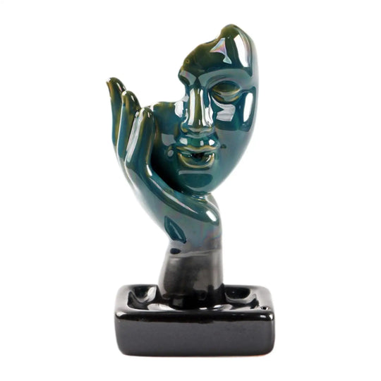 Backflow Incense Burner - A Face Resting in a Hand