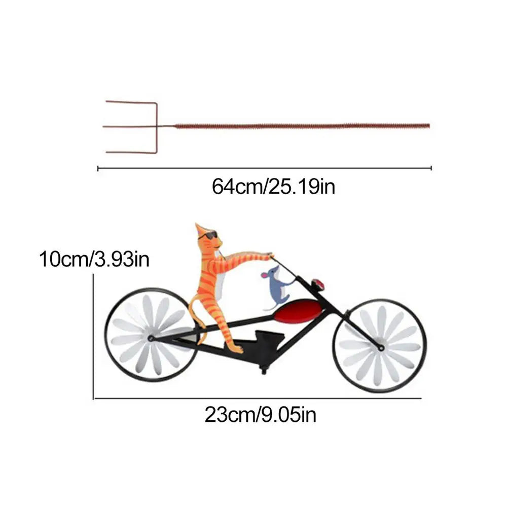 Animal Riding Metal Windmill 3D Animal Bike Spinner