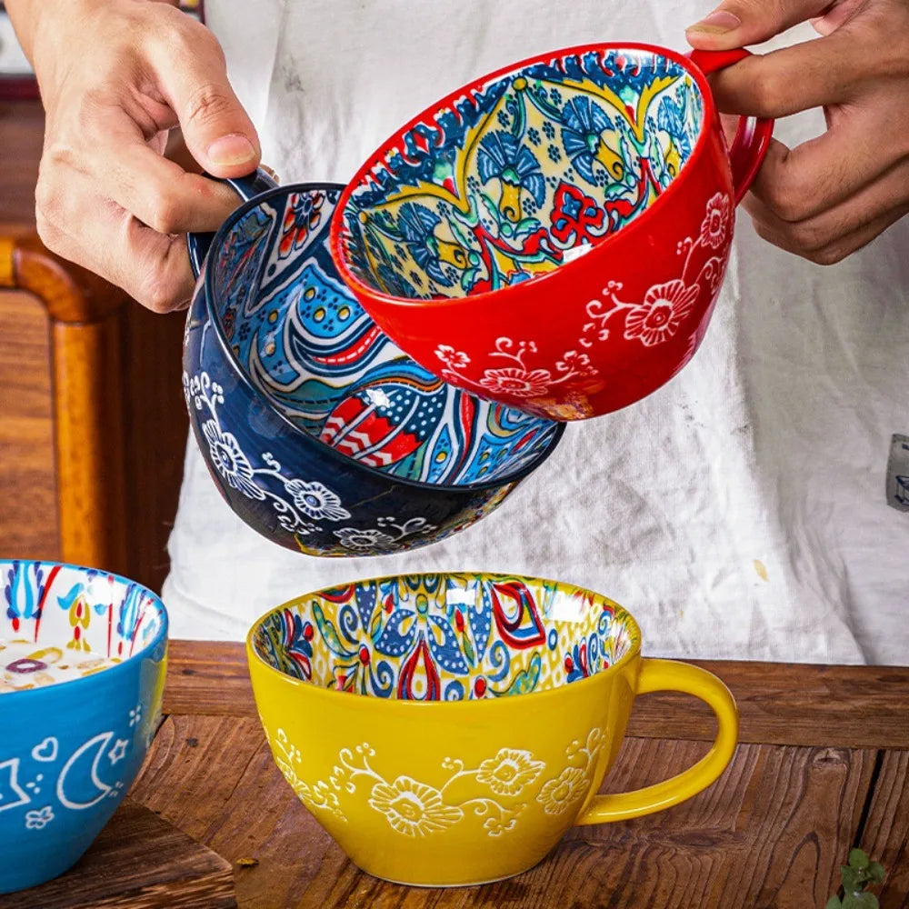 Retro Bohemian Flower Cup