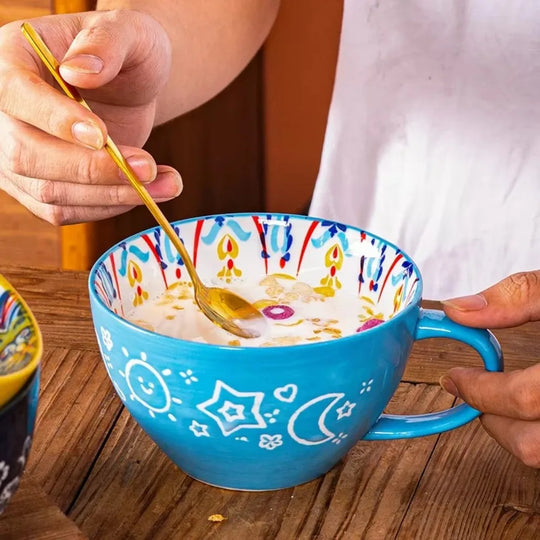 Retro Bohemian Flower Cup