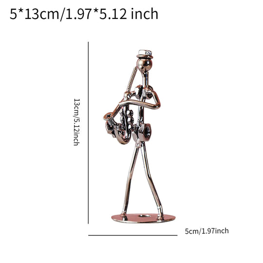 Musical Man Statue Musician Tabletop Figurine Musician Player Sculpture Art Figurine for Party Office Entrance Table Festival