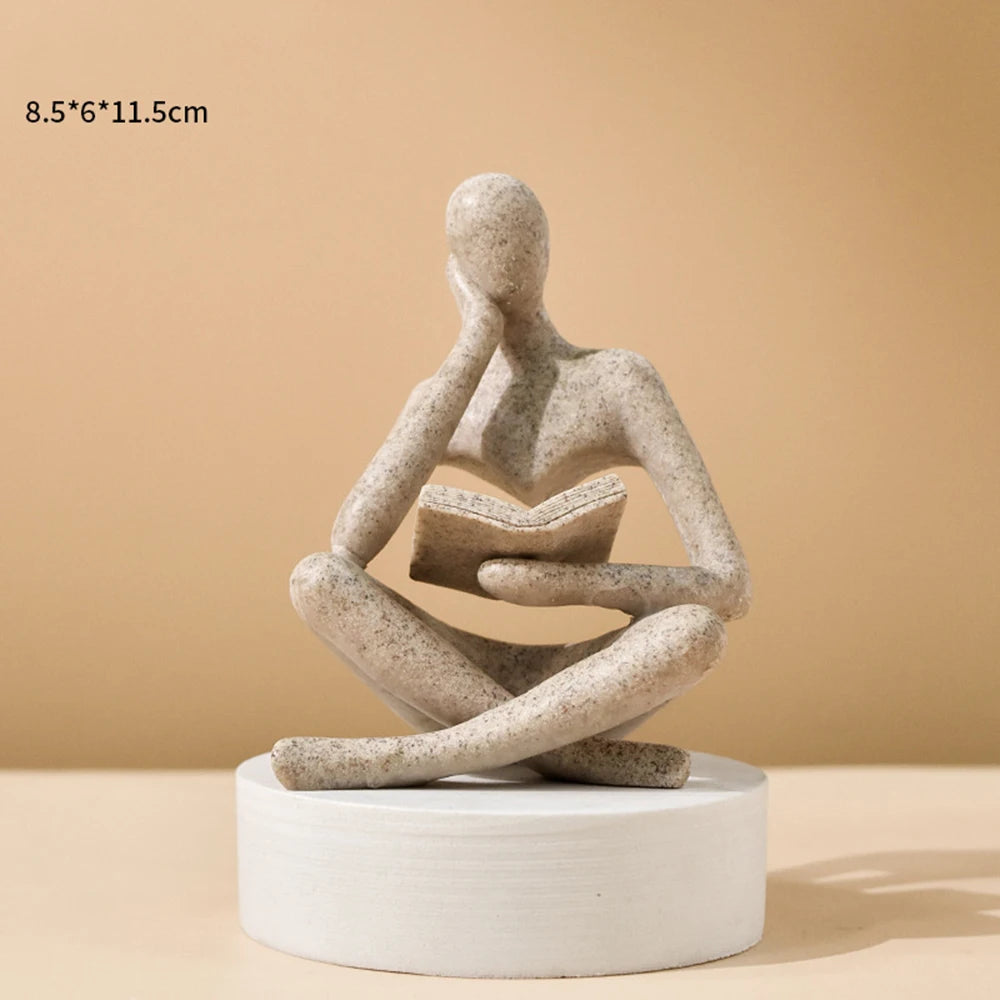Person Who is Thinking Abstract Thinker Sculpture