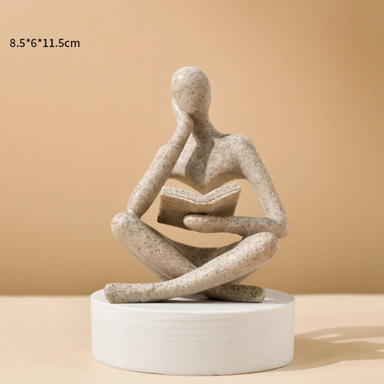 Person Who is Thinking Abstract Thinker Sculpture