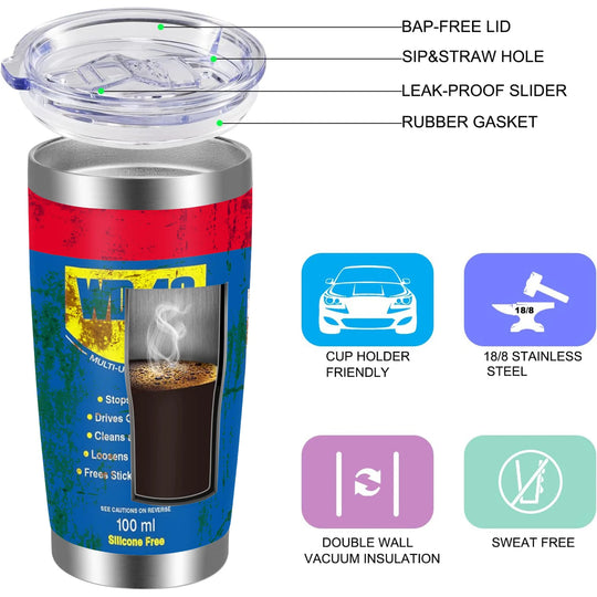 20Oz WD40 Stainless Steel Vacuum Insulated Tumbler