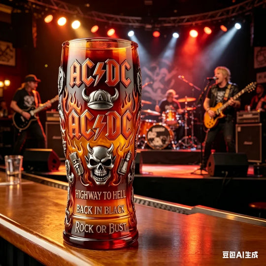 Metallica 45th Anniversary1981-2025 3D Embossed Blue Beer Glass