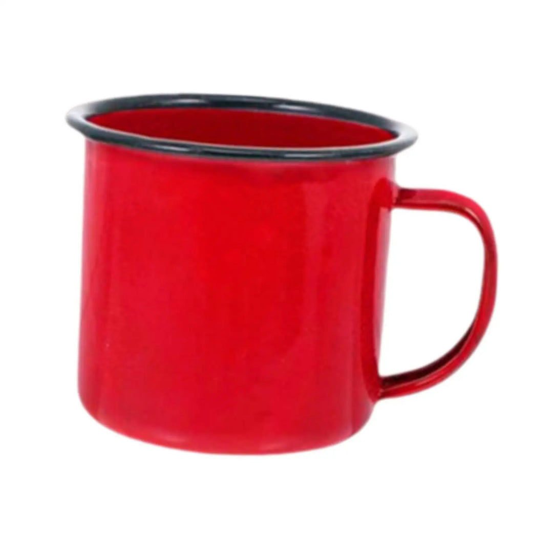 Enamel Coffee Cup Tea Cup Stylish Sturdy Water Cup Drinkware Milk Mug for Tabletop Office Household Apartments Cappuccino