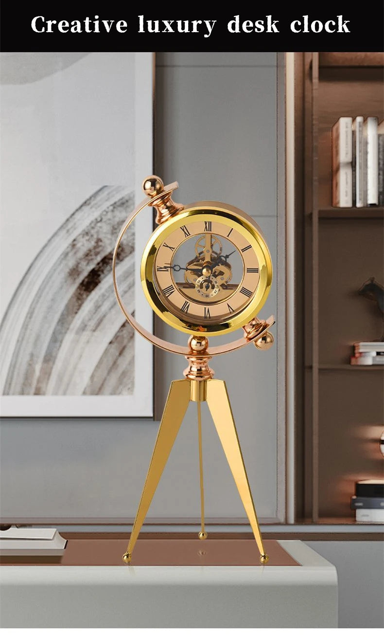 Modern Gold Table Clock