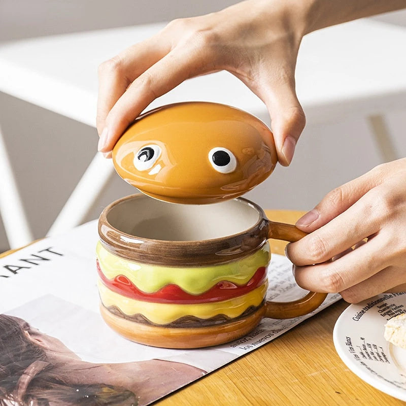 300ml Ceramic Cup Creative Hamburger Coffee Cup