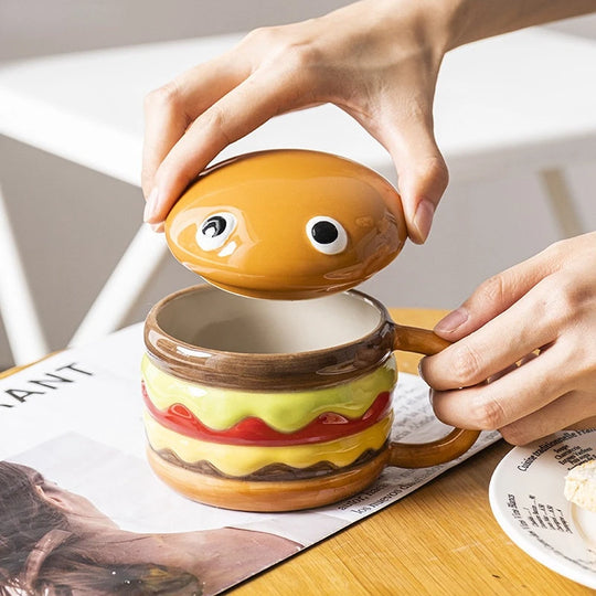 300ml Ceramic Cup Creative Hamburger Coffee Cup